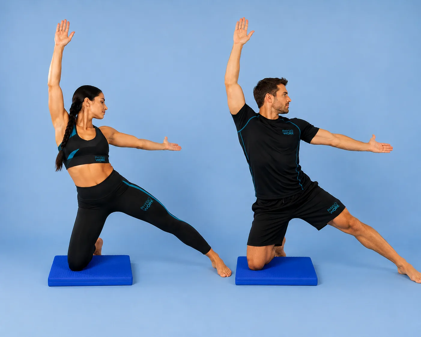 Deux pratiquants en cours collectif PhysioWork sur Balance Pad