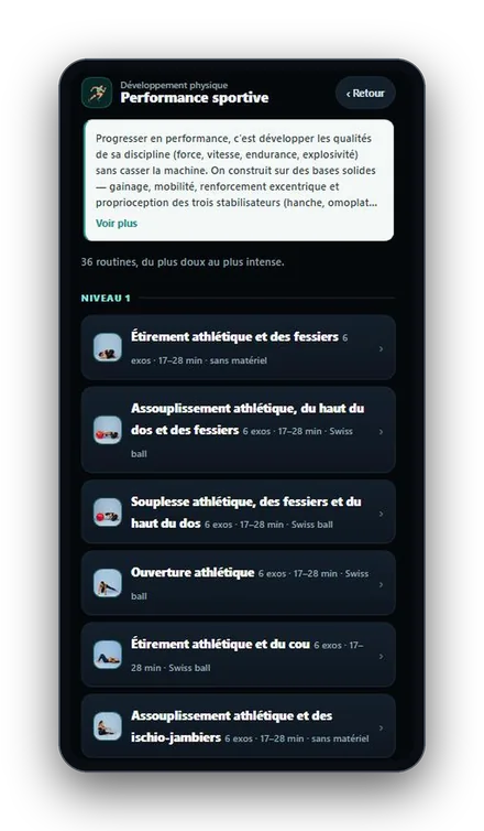 L'application PhysioWork
