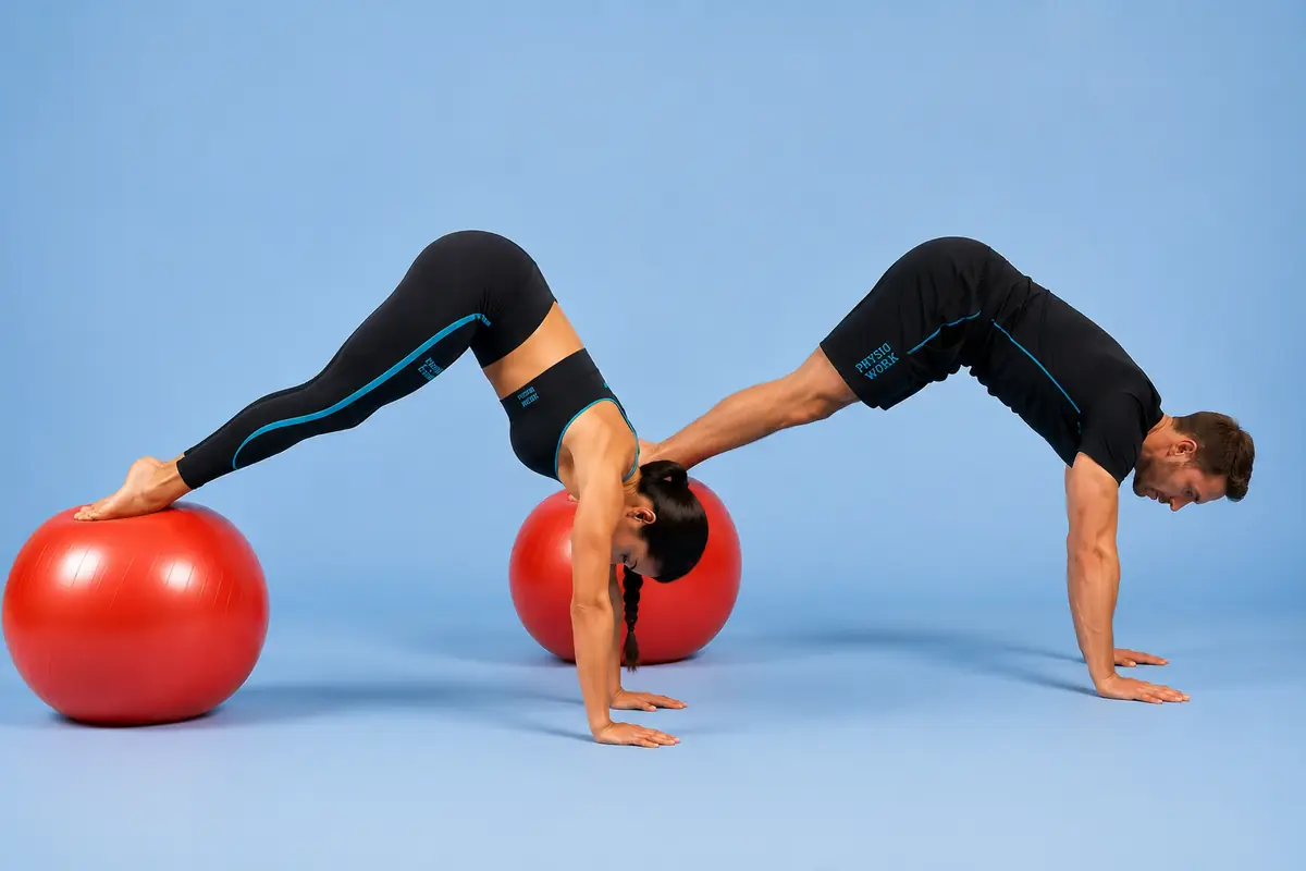 Pike sur Swiss Ball : renforcement des épaules et du caisson abdomino-lombaire